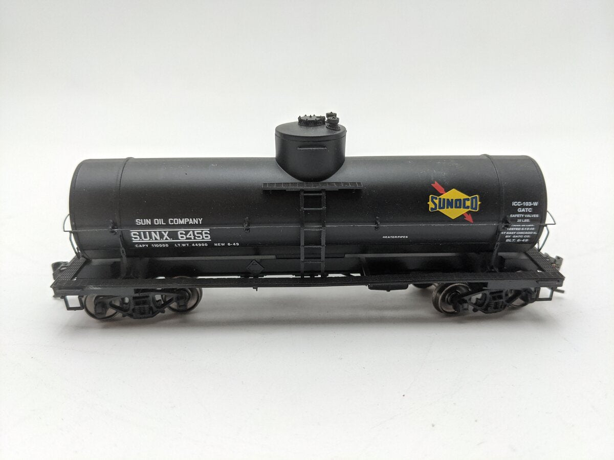Red Caboose RR-33010-49 HO Scale Sunoco Type 103W Tank Car #6456 EX/Box