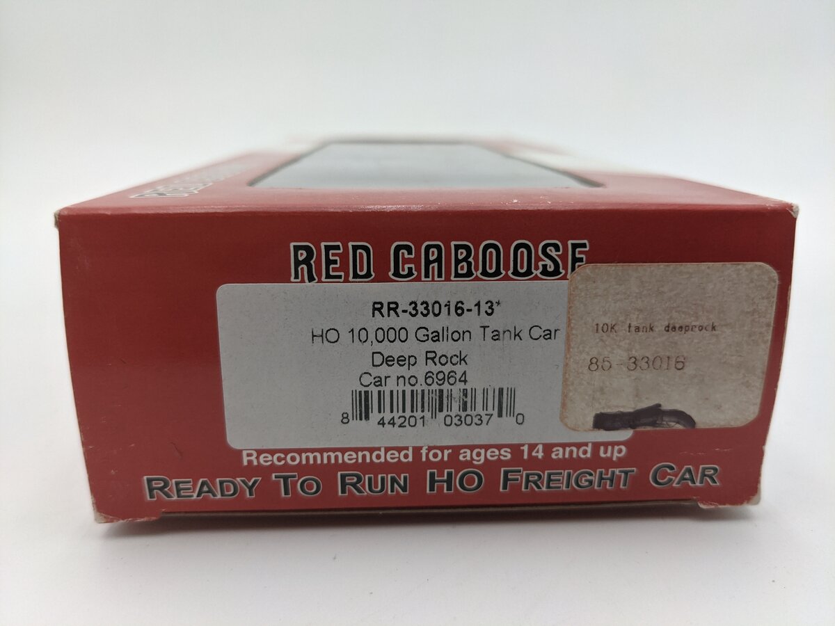 Red Caboose RR-33016-13 HO Scale Deep Rock Refining Tank Car #6964 EX/Box