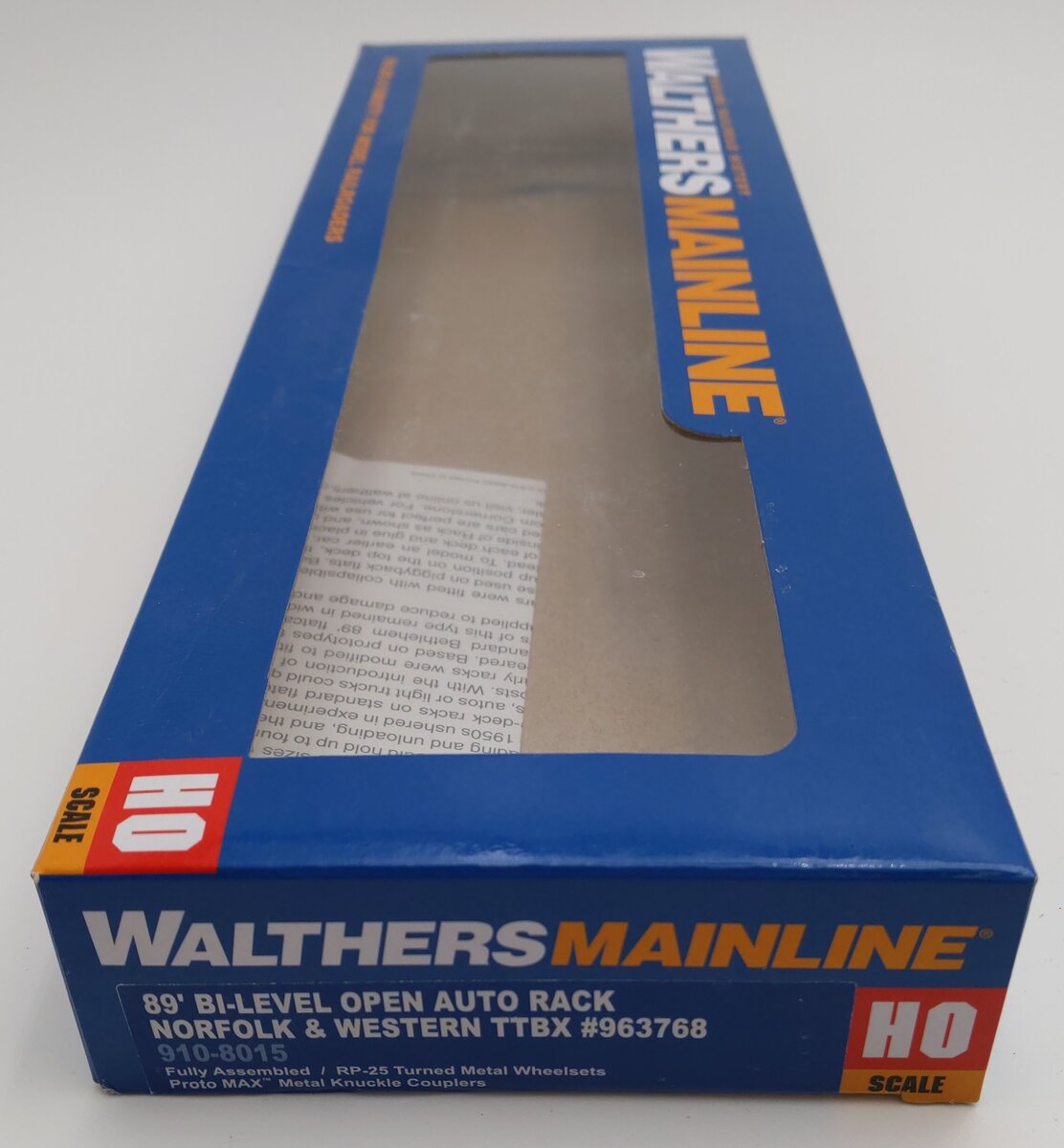 Walthers 910-8015 HO Norfolk & Western Open Auto Rack Car #963768 LN/Box