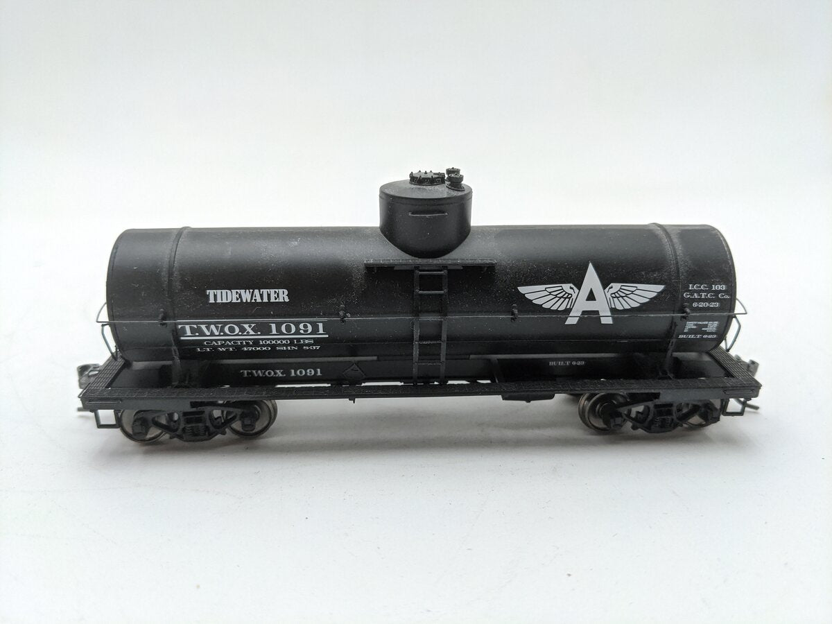Red Caboose RR-33054-02 HO Scale Tidewater Tank Car #1091 EX/Box
