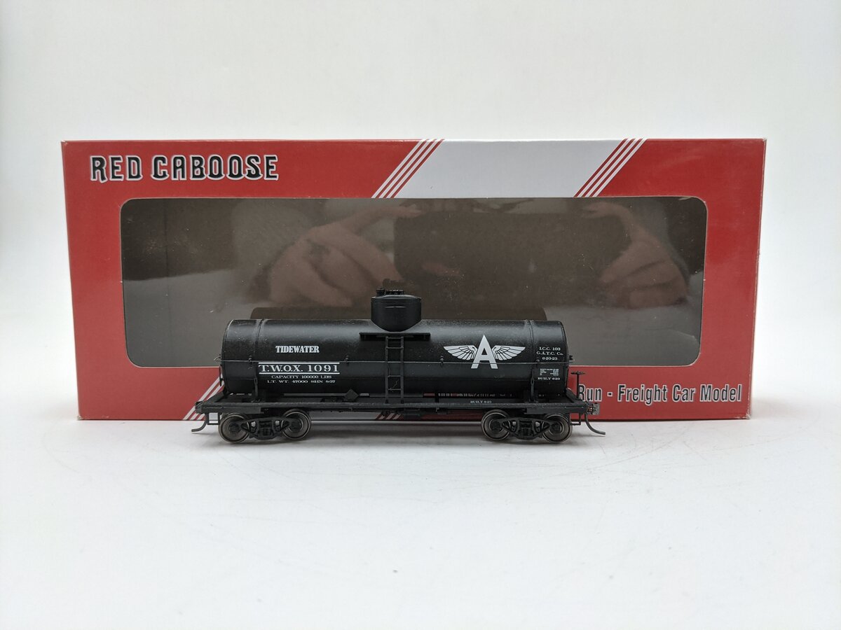 Red Caboose RR-33054-02 HO Scale Tidewater Tank Car #1091 EX/Box