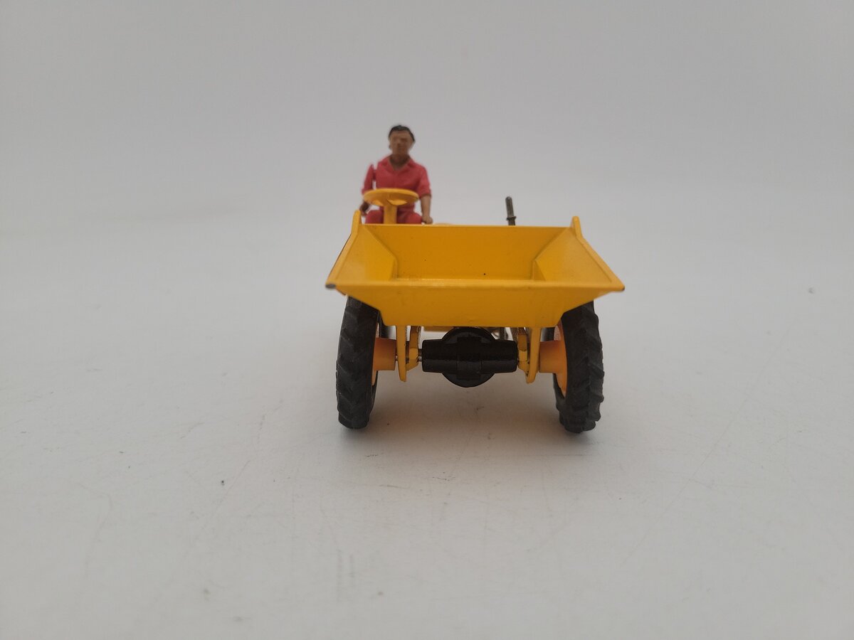 W. Britain 9578 1:32 Scale Yellow Tipping Dump Truck 2B1500 Tipper Skip W/Driver EX/Box