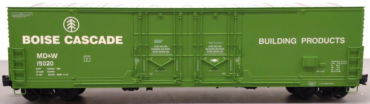 Aristo-Craft 50094P G Scale MD&W Boise Cascade 53' Evans Boxcar #15020 LN/Box