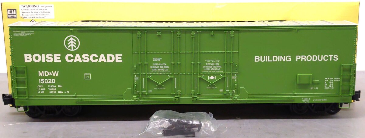 Aristo-Craft 50094P G Scale MD&W Boise Cascade 53' Evans Boxcar #15020 LN/Box