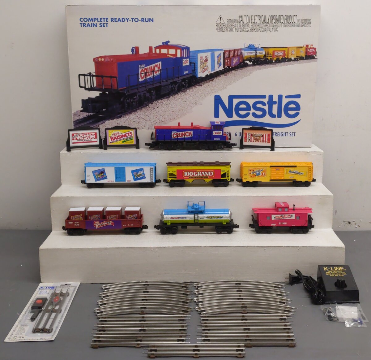 K-Line K-1926 O Gauge Nestle Diesel Locomotive 6 Unit Starter Set EX/Box