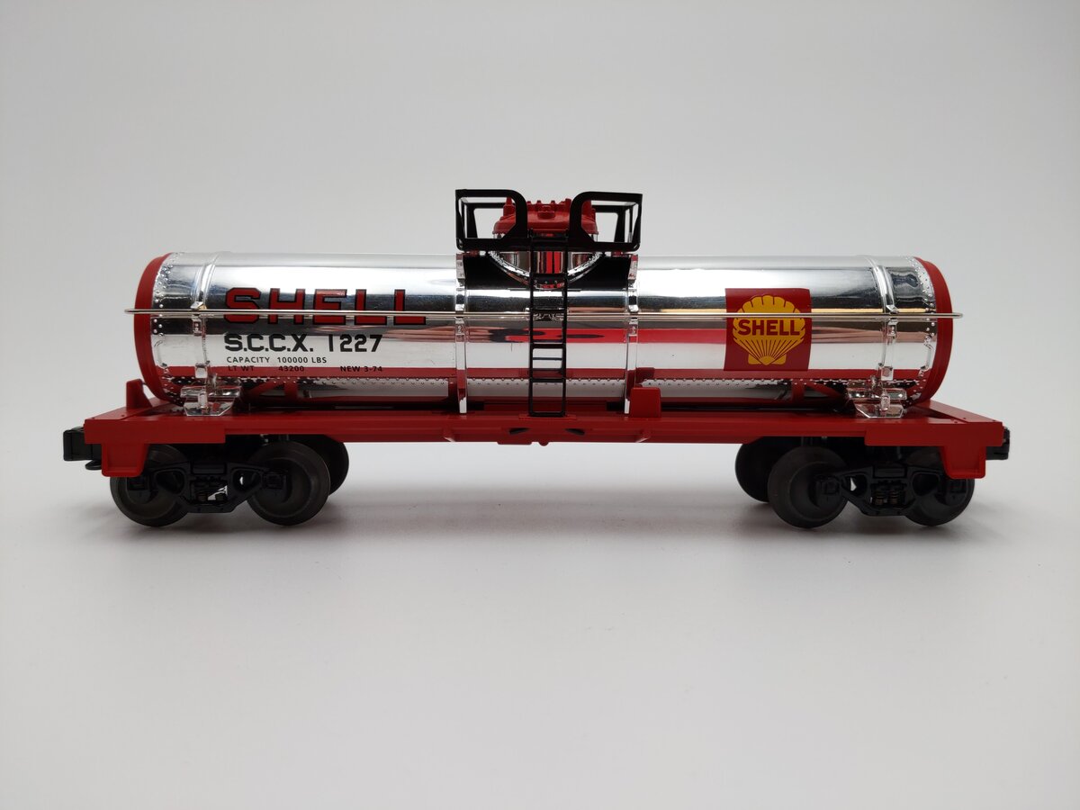 Lionel 6-19627 O Gauge Shell Single Dome Chrome Plated Tank Car #1227 EX/Box