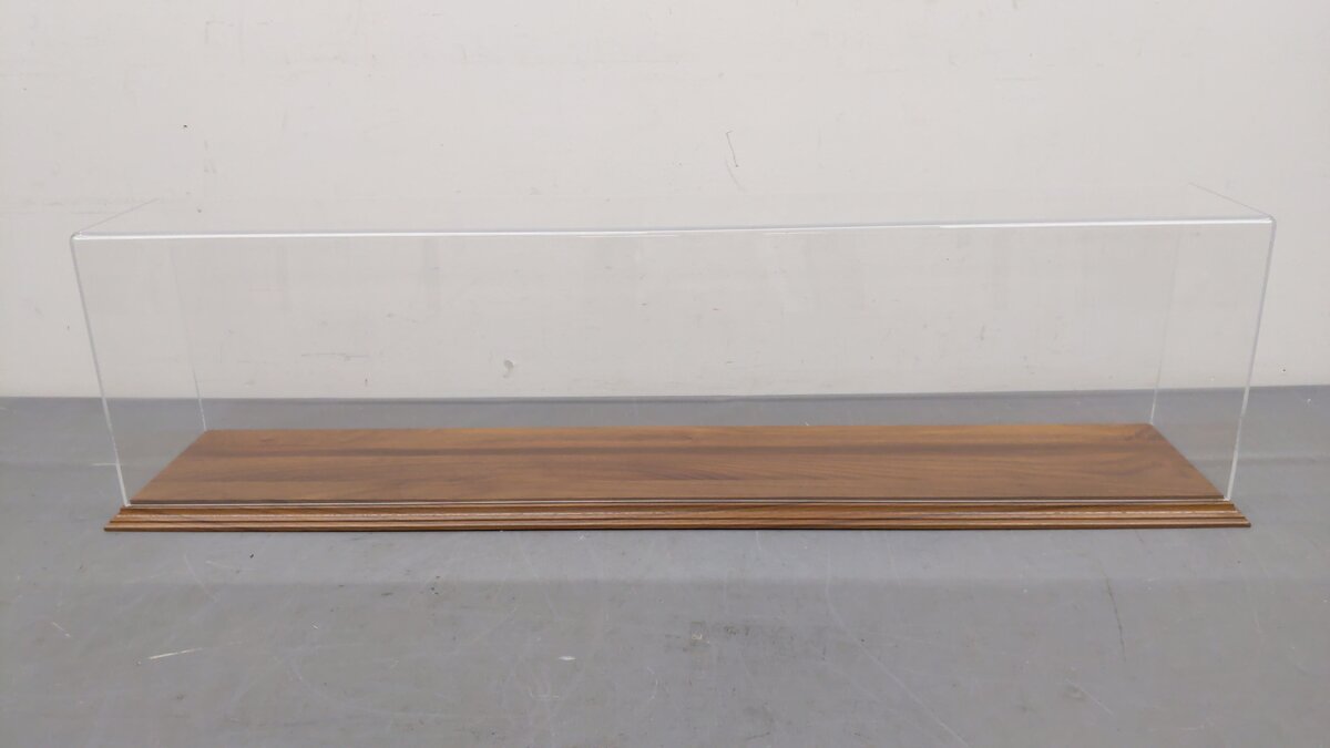 Wooden Display Case - 35-5/8" Long x 5-7/8" Wide x 10" Tall EX