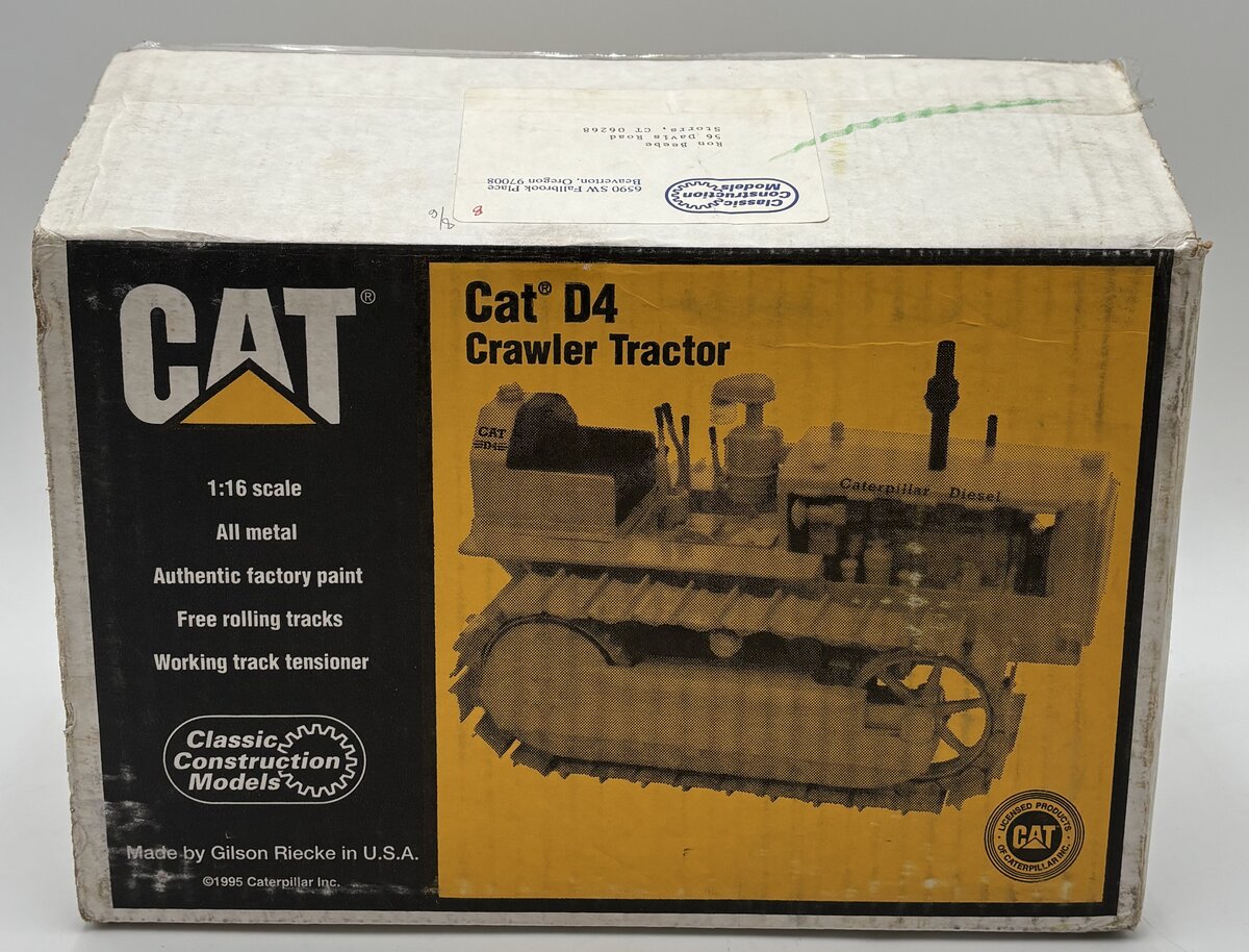 Gilson Riecke 1:16 CAT D4 Crawler Tractor EX/Box