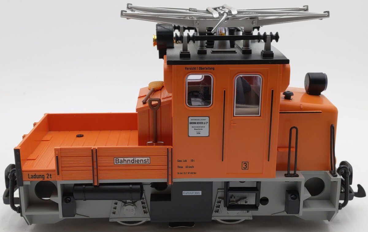 LGB 23330 G Scale Electric Maintenance Locomotive #3 LN/Box