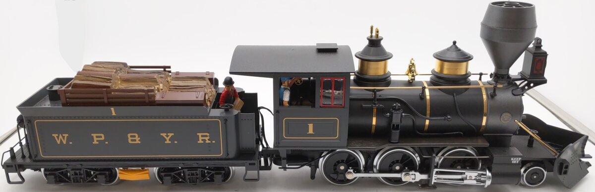LGB 26182 W P & Y R 2-6-0 Mogul Steam Locomotive & Tender #1 EX