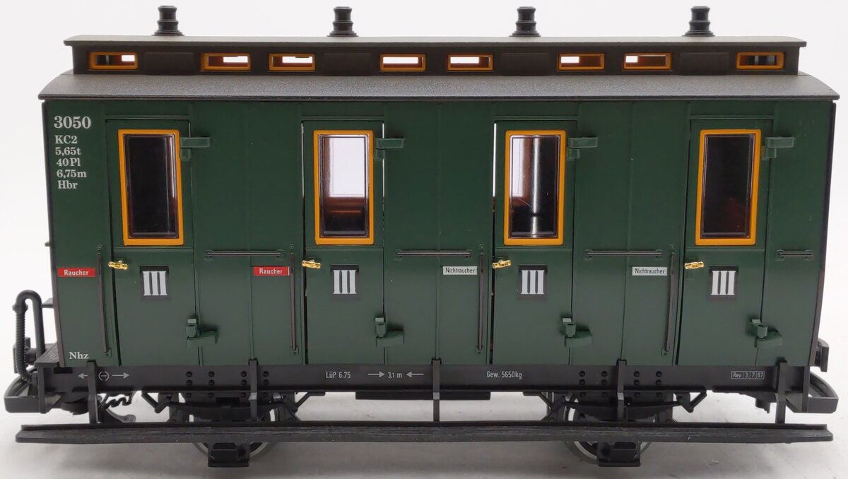 LGB 3050 G European 4-wheel Passenger Car w/Metal Wheels EX/Box