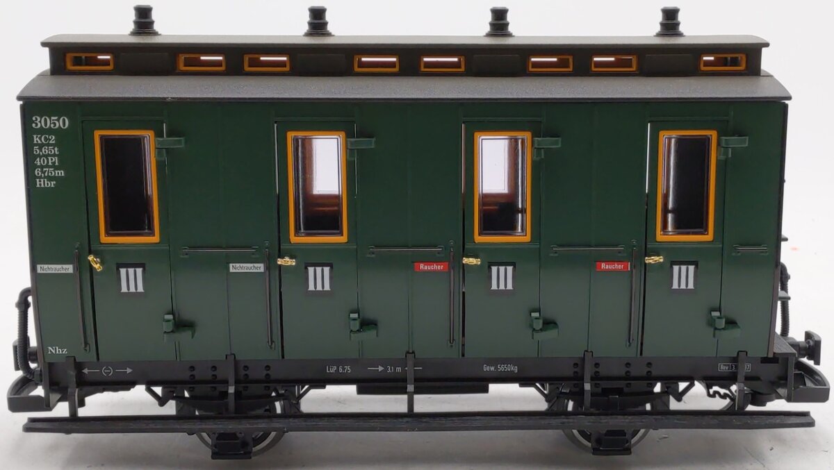 LGB 3050 G European 4-wheel Passenger Car w/Metal Wheels EX/Box