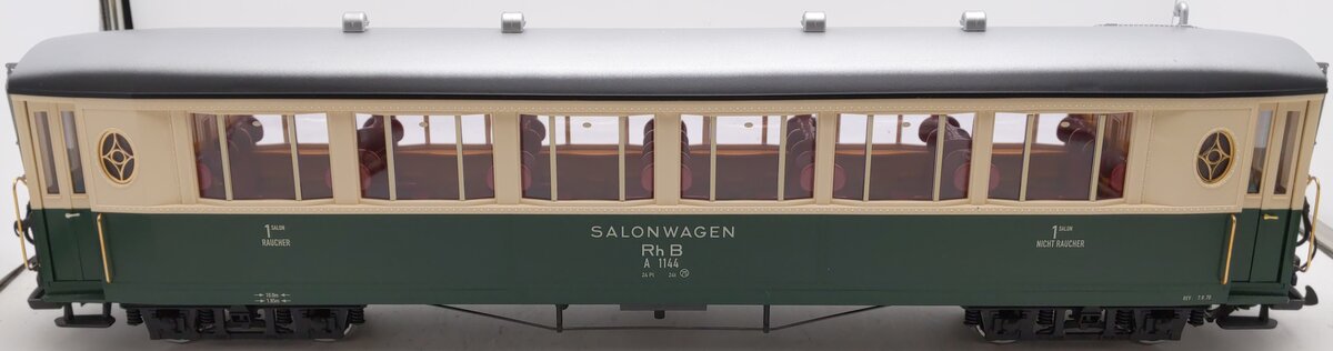 LGB 35650 G Scale RhB Salon Car #1144 - Metal Wheels EX/Box