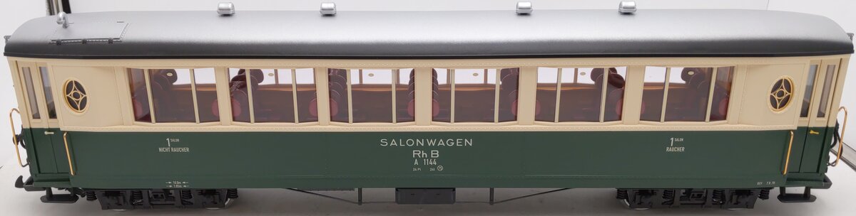 LGB 35650 G Scale RhB Salon Car #1144 - Metal Wheels EX/Box