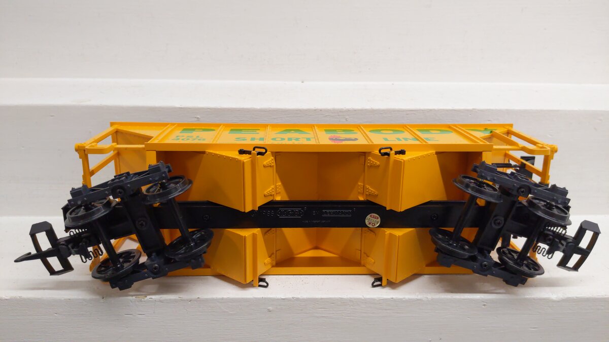 LGB 4076-X01 G Scale Peabody 2-Bay Hopper Car w/Coal Load EX/Box