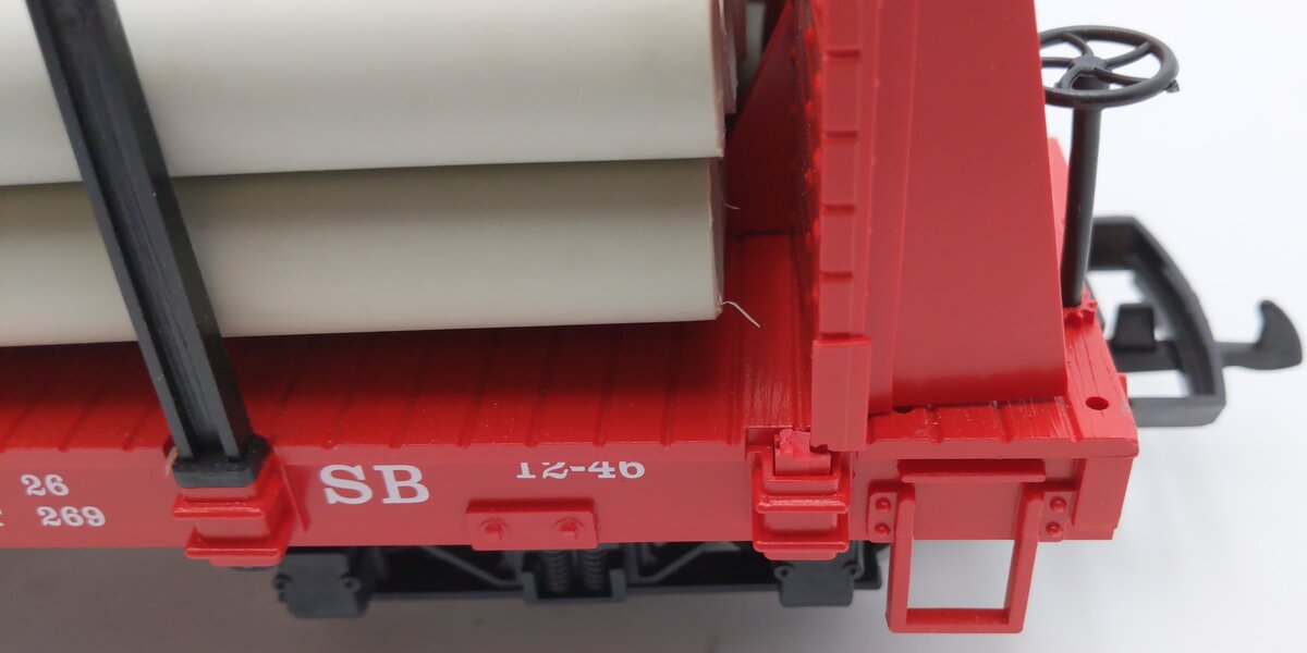 LGB 41780 ATSF Flat Car with Pipe Load (Metal Wheels) VG/Box