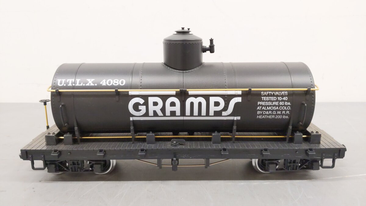 LGB 4080-Y02 G Scale UTLX "Gramps" Single Dome Tank Car (Metal Wheels) EX/Box
