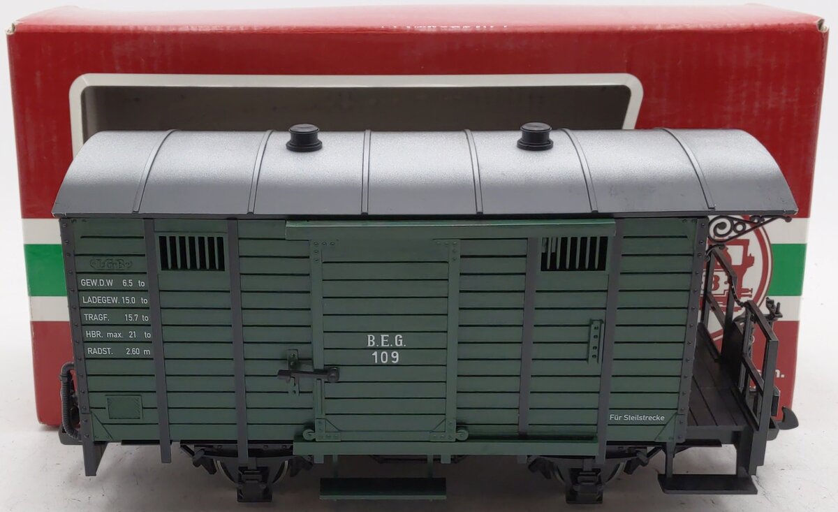 LGB 41300 G BEG Güterwagen #109 (Metal Wheels) LN/Box