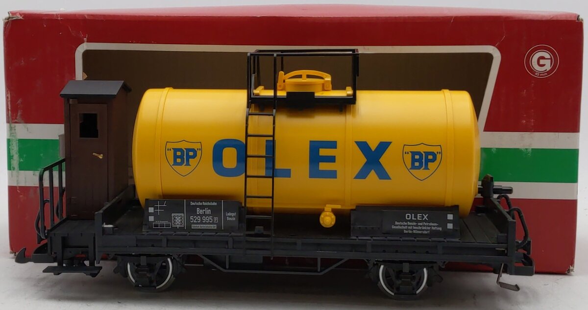 LGB 43123 G Scale BP OLEX Tank Car #529995 (Metal Wheels) EX/Box
