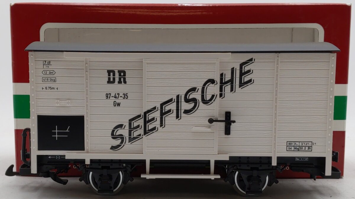 LGB 47350 G Scale Seefische Boxcar (Metal Wheel)S LN/Box