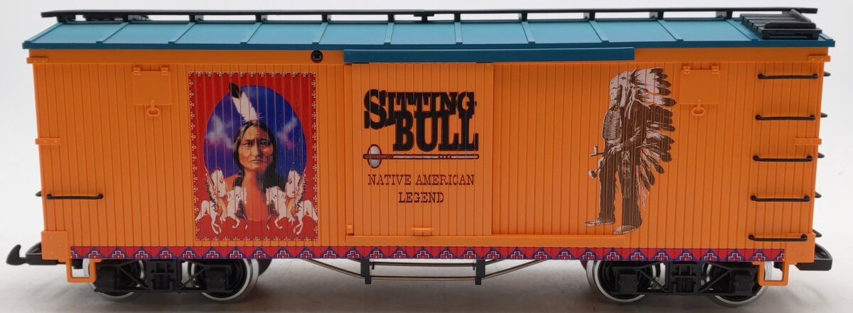 LGB 44673 G Scale Sitting Bull Box Car (Metal Wheels) LN/Box