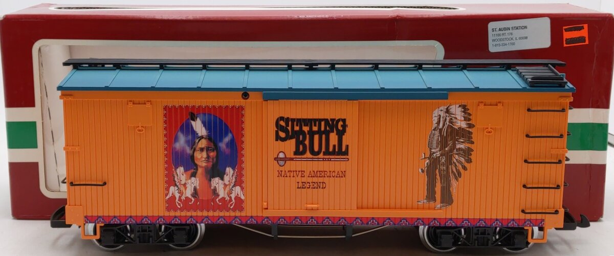 LGB 44673 G Scale Sitting Bull Box Car (Metal Wheels) LN/Box