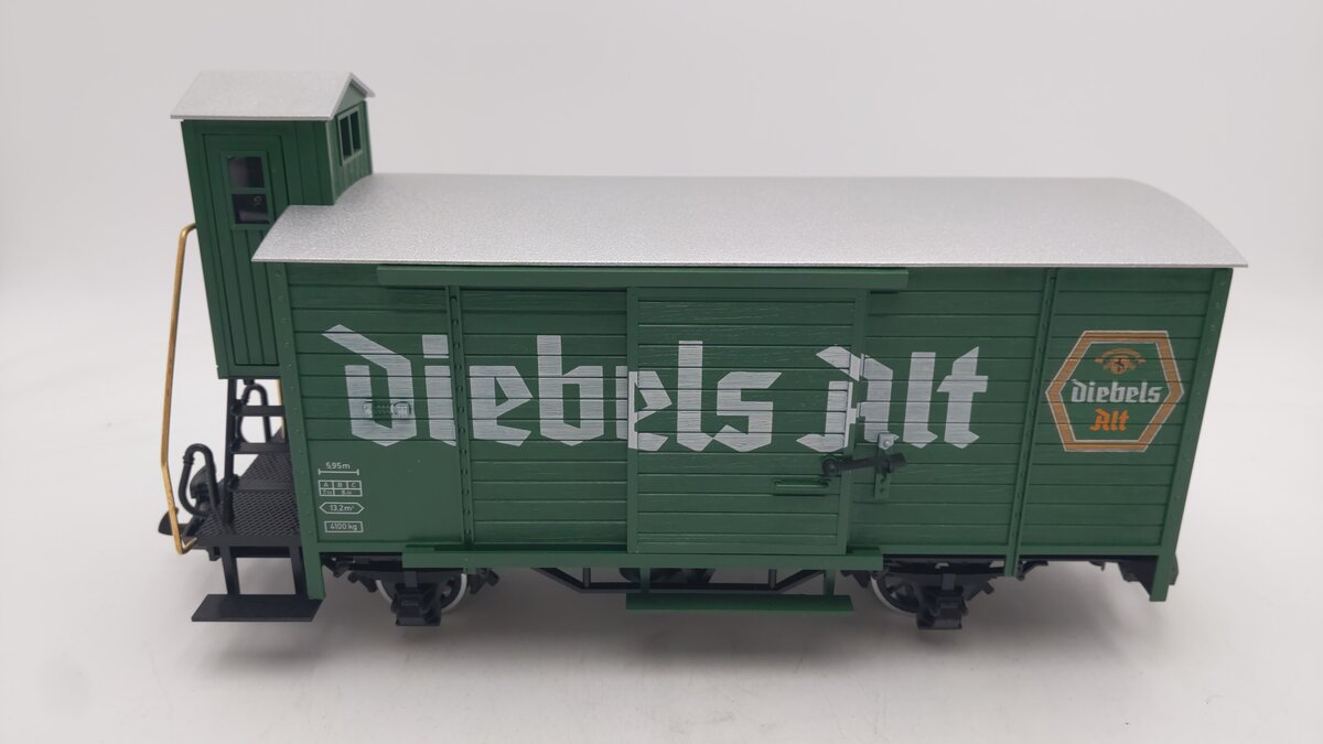 LGB 43260 G Scale Diebels Alt Beer Car w/ Plastic Wheels VG/Box