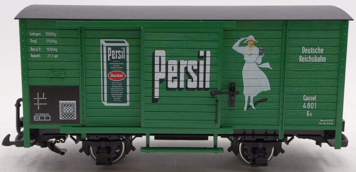 LGB 46356 G Scale Persil Boxcar (Metal Wheels) LN/Box