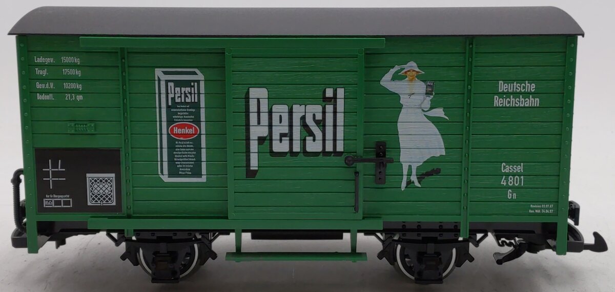 LGB 46356 G Scale Persil Boxcar (Metal Wheels) LN/Box