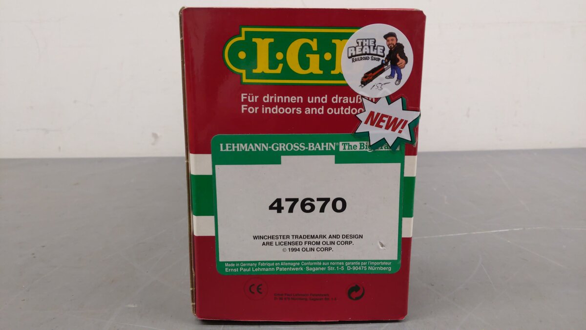 LGB 47670 G Scale Signed Winchester Rifles Boxcar EX/Box