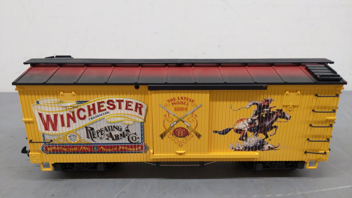 LGB 47670 G Scale Signed Winchester Rifles Boxcar EX/Box