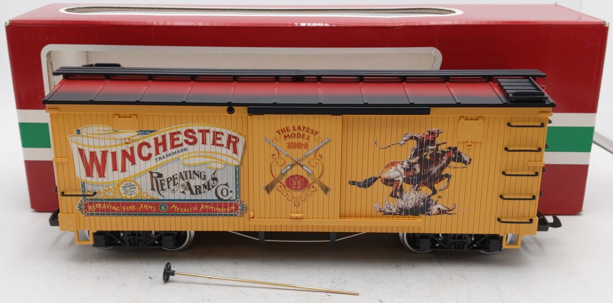 LGB 47670 G Scale Winchester Rifles Boxcar (Metal Wheels) LN/Box