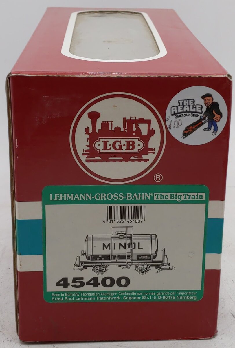 LGB 45400 G Scale Minol Single Dome Tank Car (Metal Wheels) EX/Box