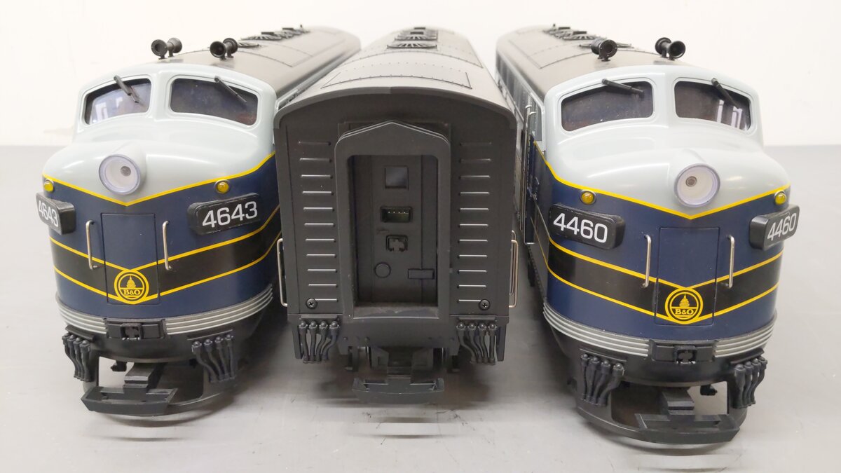 LGB 70457 G Scale Baltimore & Ohio F-7 ABA Diesel Locomotive Set EX/Box