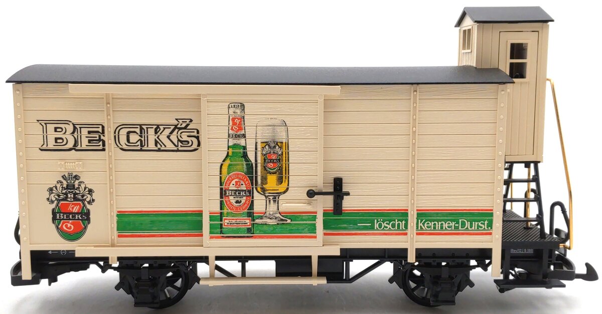 LGB 4026 G Scale Beck's Beer Boxcar EX