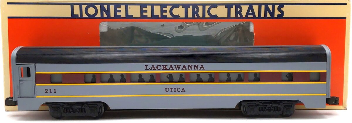 Lionel 6-19136 O Gauge Lackawanna "Utica" Illuminated Passenger Car EX/Box