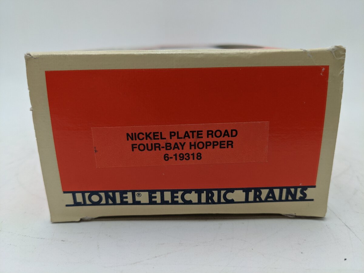 Lionel 6-19318 O Gauge Nickel Plate Road Quad Hopper w/ Coal Load EX/Box