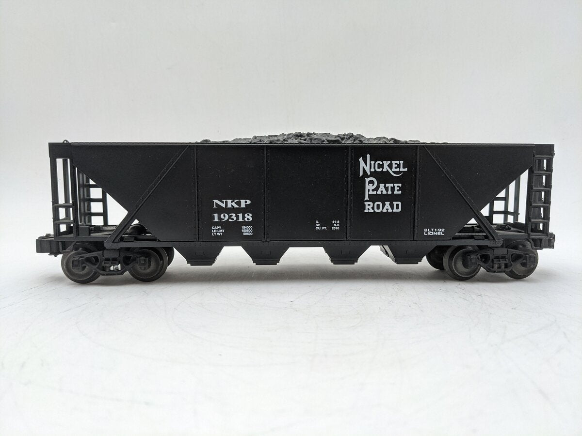 Lionel 6-19318 O Gauge Nickel Plate Road Quad Hopper w/ Coal Load EX/Box