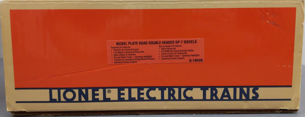 Lionel 6-18505 O Gauge Nickel Plate Road GP-7 Diesel Locomotive Set #400/401 LN/Box