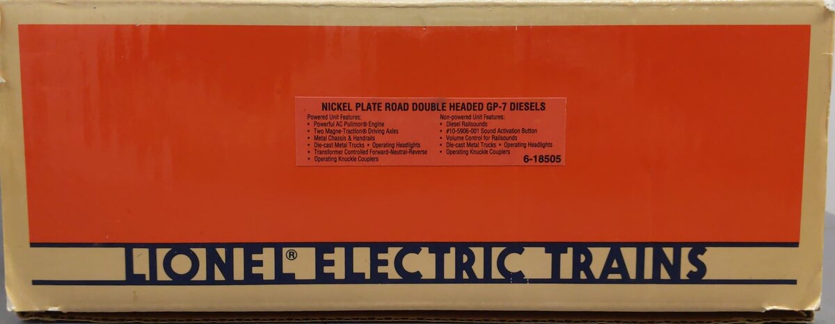 Lionel 6-18505 O Gauge Nickel Plate Road GP-7 Diesel Locomotive Set #400/401 LN/Box