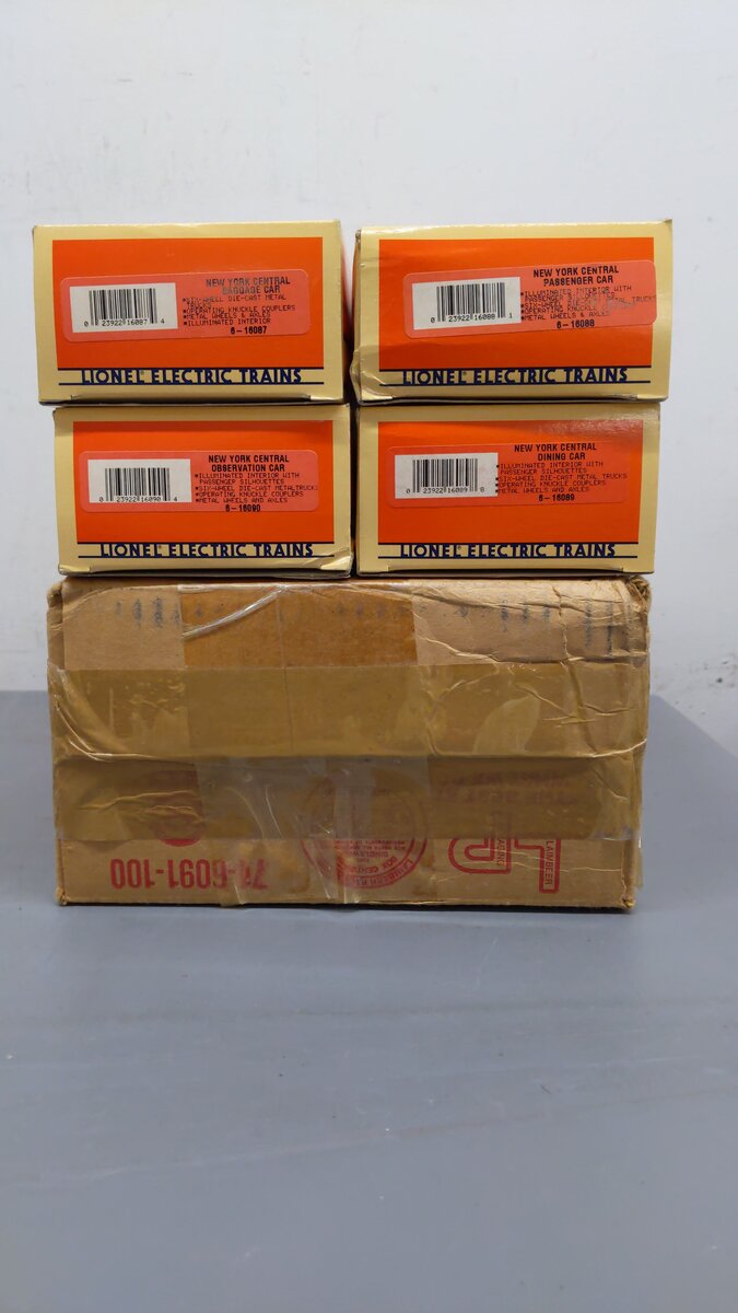 Lionel 6-16091 O Gauge New York Central Passenger Car Set EX/Box
