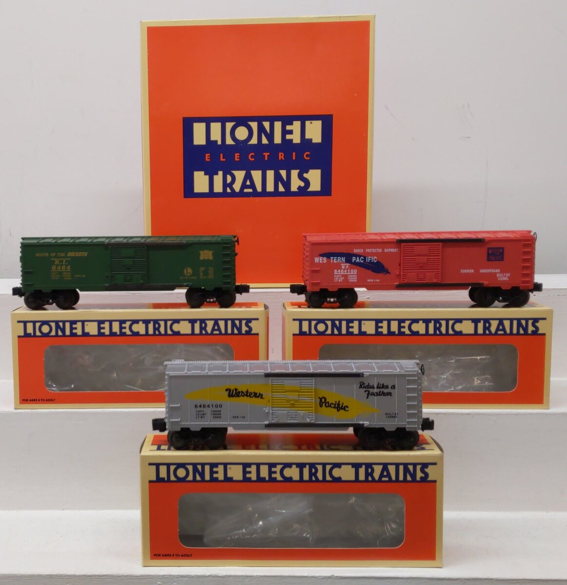 Lionel 6-19257 O Gauge Western Pacific 6464 Series II Boxcars (Set of 3) LN/Box