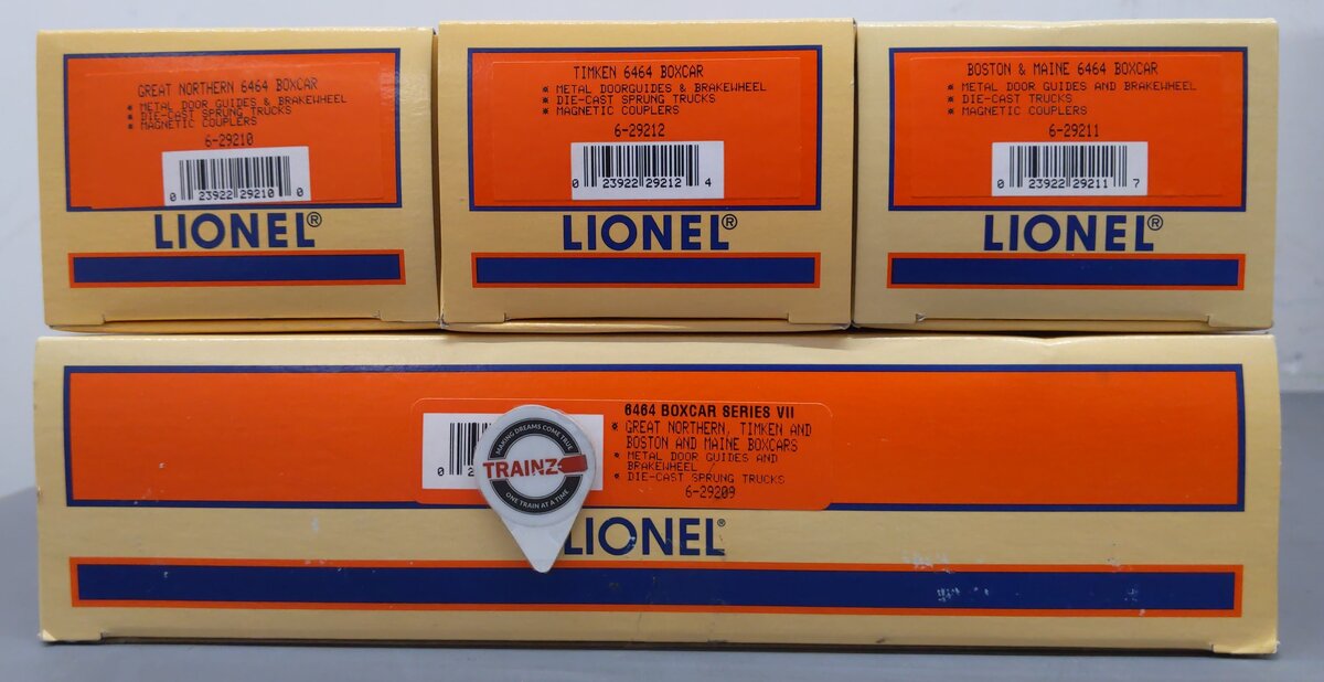 Lionel 6-29209 O Gauge 6464 Series VII Boxcars (Set of 3) LN/Box