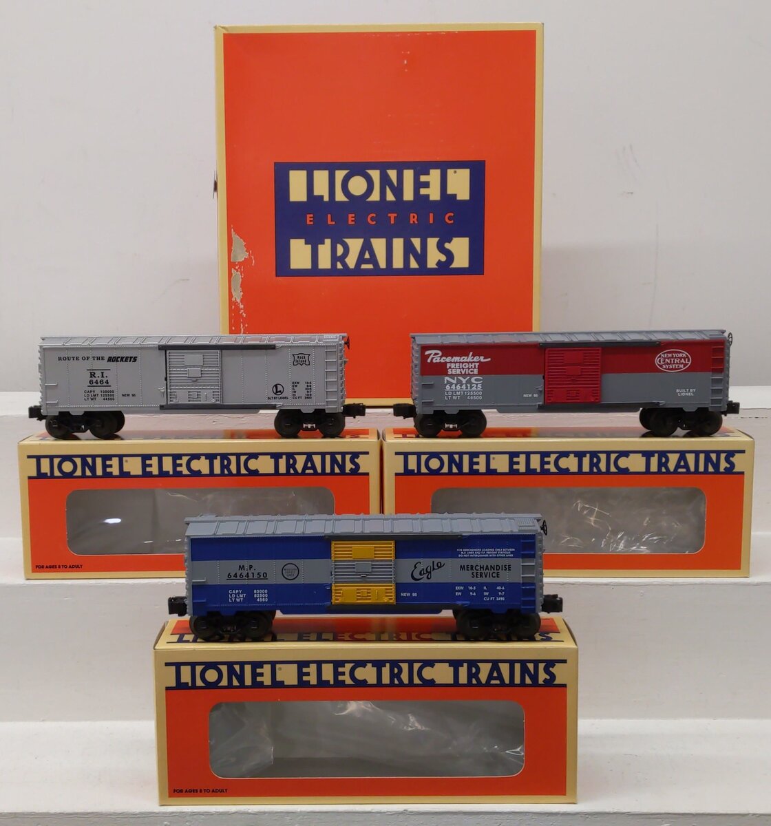 Lionel 6-19266 O Gauge 6464 Series III Boxcars (Set of 3) LN/Box