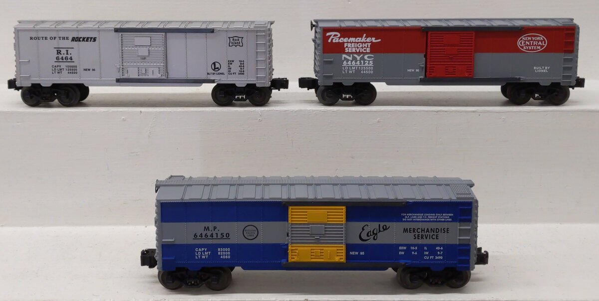 Lionel 6-19266 O Gauge 6464 Series III Boxcars (Set of 3) LN/Box