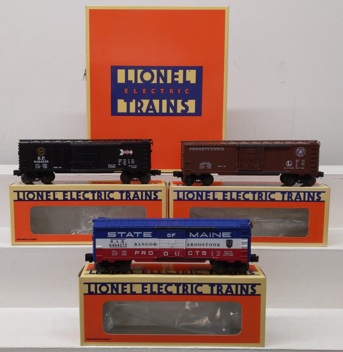 Lionel 6-19272 O Gauge 6464 Boxcars Series 3-Car Set #4 LN/Box