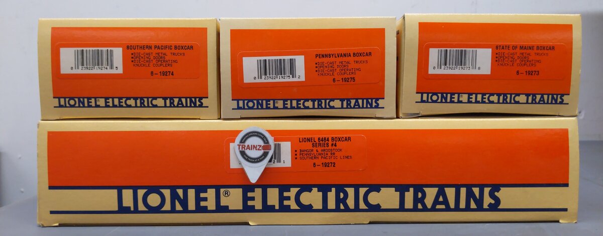 Lionel 6-19272 O Gauge 6464 Boxcars Series 3-Car Set #4 LN/Box