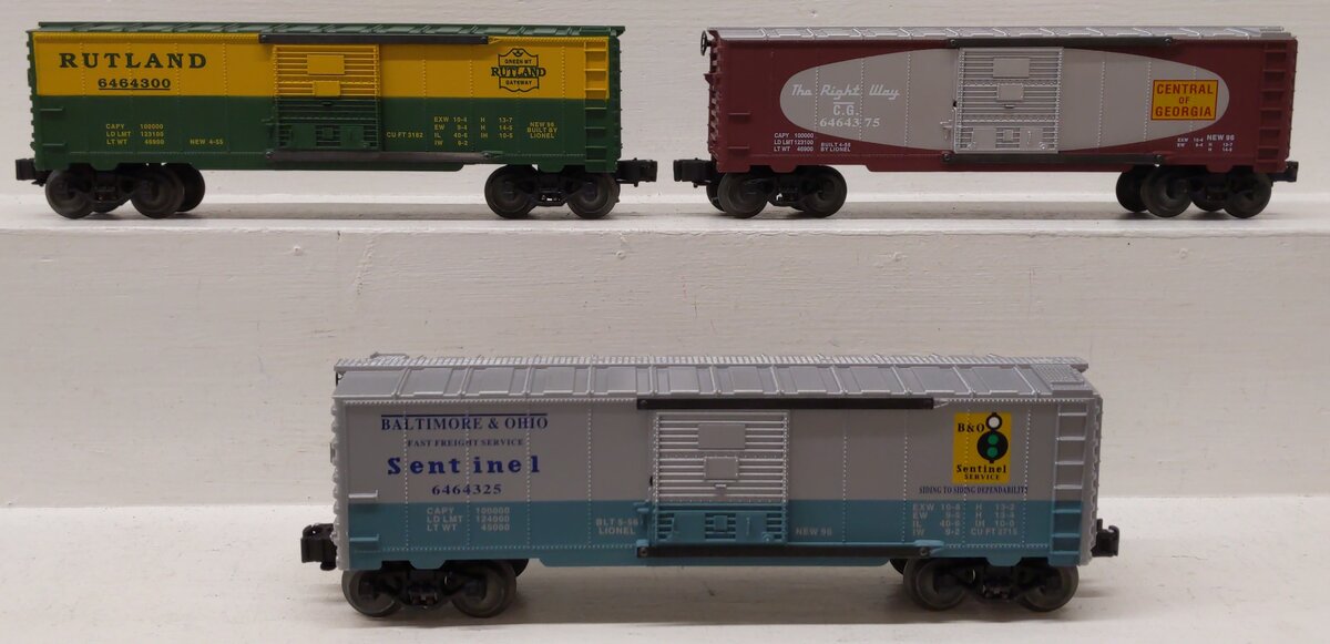 Lionel 6-19276 O Gauge 6464 Boxcar Series V (Set of 3) LN/Box