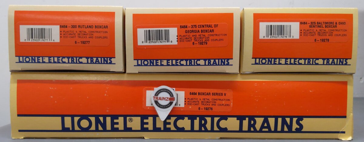 Lionel 6-19276 O Gauge 6464 Boxcar Series V (Set of 3) LN/Box