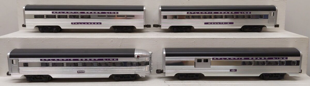 Lionel 6-19154 O Scale Atlantic Coast Line Aluminum Passenger Cars (Set of 4) LN/Box